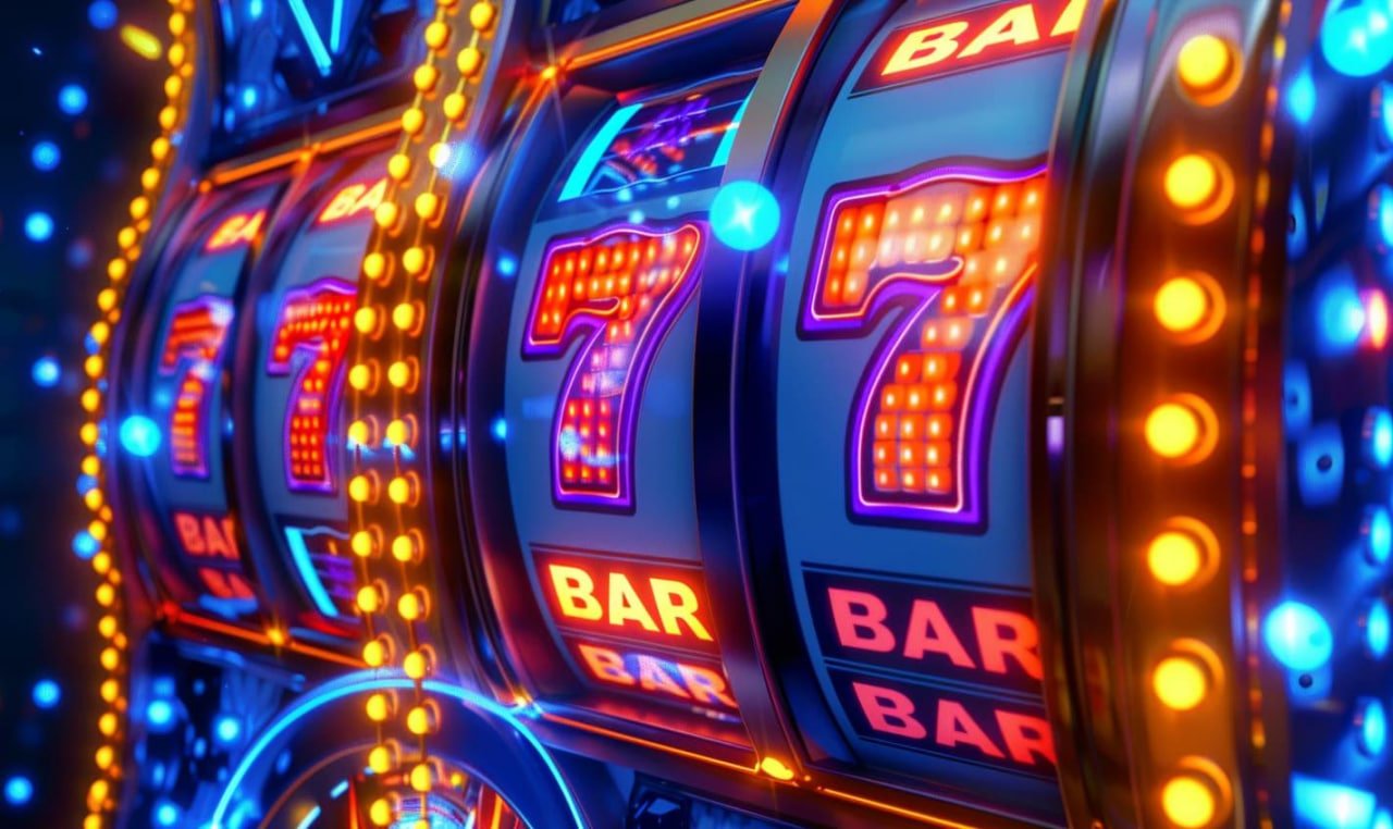 Microgaming slot game open on papibola showing reel display, bet controls, and spin button